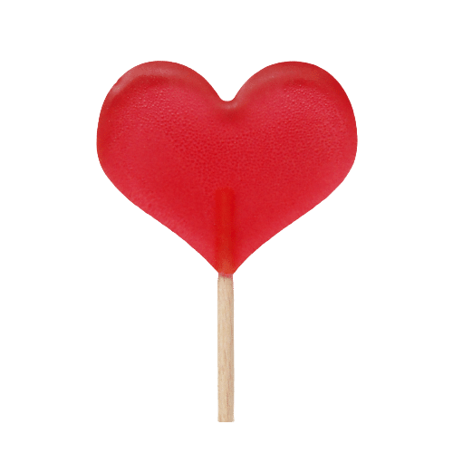 Sucette coeur rouge 25g - Eurovrac - Geslot